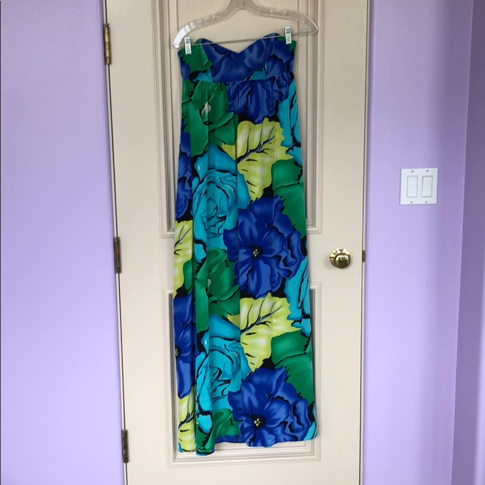 Silk print maxi dress